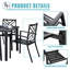 Ensemble de 2 chaises de terrasse en métal pour l'extérieur