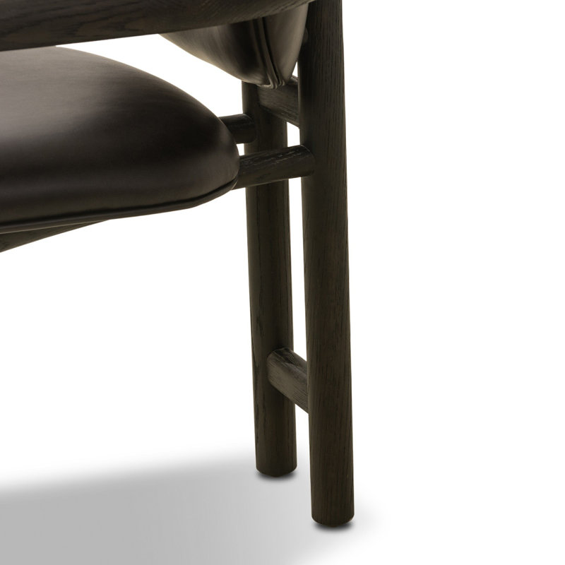 Madeira Upholstered Arm Chair, Dark Anthracite Oak, Sonoma Black