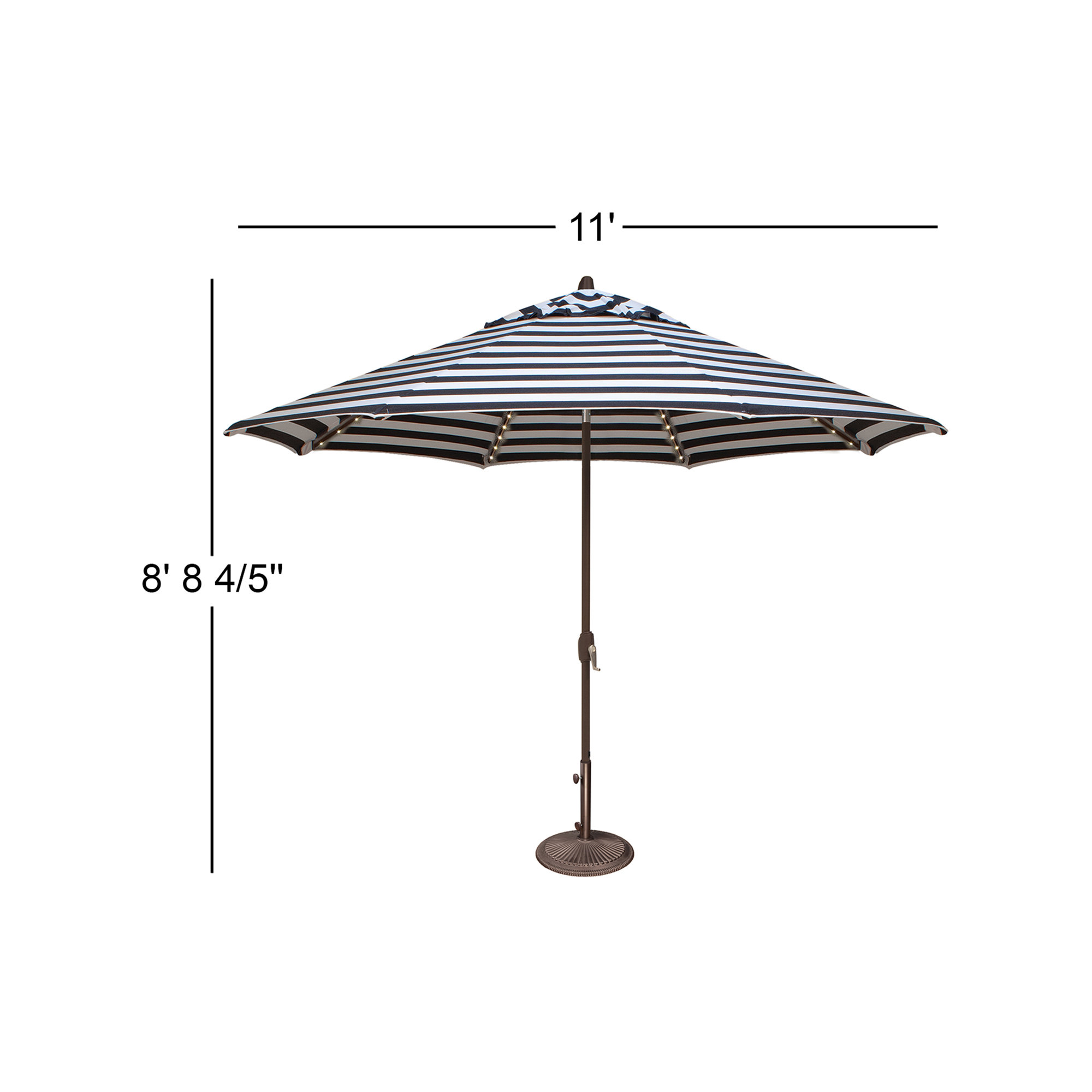 Bigelow 132'' Outdoor Umbrella with lights, Bronze