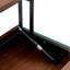 Table basse moderne à grain de bois foncé avec autocollant et pieds relevables-1056901873
