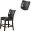 Ensemble de 2 chaises hautes capitonnées modernes en similicuir
