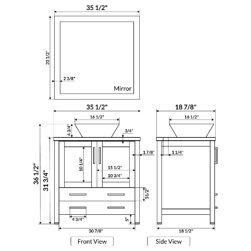 60'' Single Bathroom Vanity with Stone Top, White