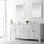 Meuble-lavabo double transitionnel gris Odilion-145547095