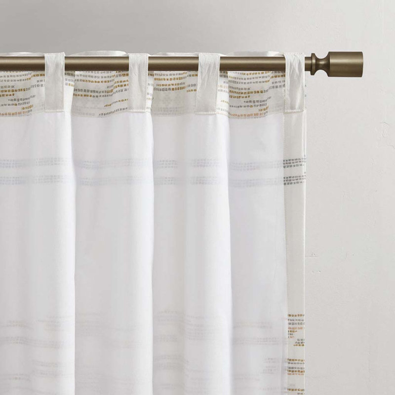 otton Printed Curtain Panel with tassel trim and Lining(Only 1 Pc Panel)