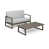 Coussin gris clair / structure grise