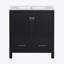 Meuble-lavabo noir 30 po avec lavabo simple et armoire encastrée Combo