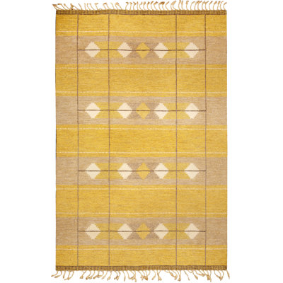 Vintage One-of-a-Kind Rectangle 5'5" X 8' Flatweave Area Rug