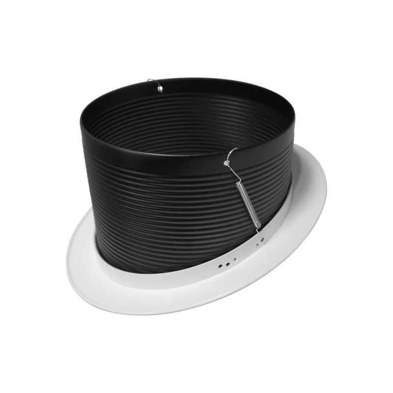 6 po Garniture blanche inclinée avec chicane noire