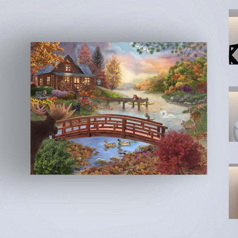 «Autumn Evening» par Bigelow, impression sur toile tendue, H 14 po x l 19 po x p 2 po