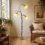 Lampe sur pied de 65,55 po pour salon avec ampoule à col de cygne flexible à 3 lumières incluses-927735908