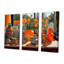 Fleurs orange, vase orange, ensemble de salon mural art floral-75636679-75636678