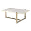 Table basse blanche et champagne