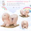 Lapin à bascule en bois avec son simulé, base en bois, ceinture de sécurité, chaise berçante en peluche pour bébé, tout-petit, 18-36 mois, rose