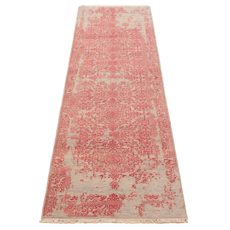 Tapis héritage noué à la main gris clair One Of Kind 2 pi 8 po x 10 pi 7 po