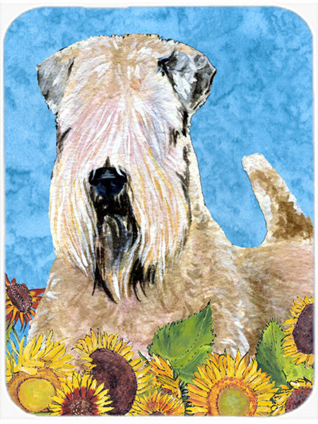 Planche à découper en verre à revêtement doux au trésors caroline Wheaten Terrier