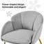 Flower Shape Tub Chair with Golden Metal Legs -1569594308
