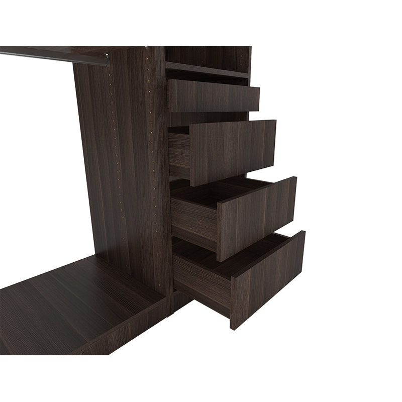 72" Closet System, Brown
