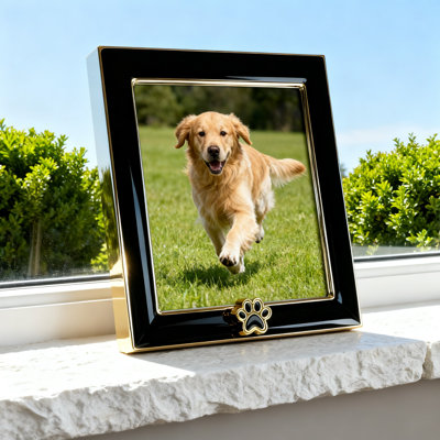Picture Frame, Dog Paw Print (Black)