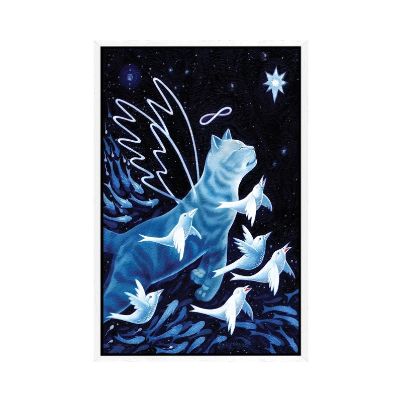 Light Flight by Vicky Mount - Painting on Canvas, White Framed, 66.04 cm H x 45.72 cm W
