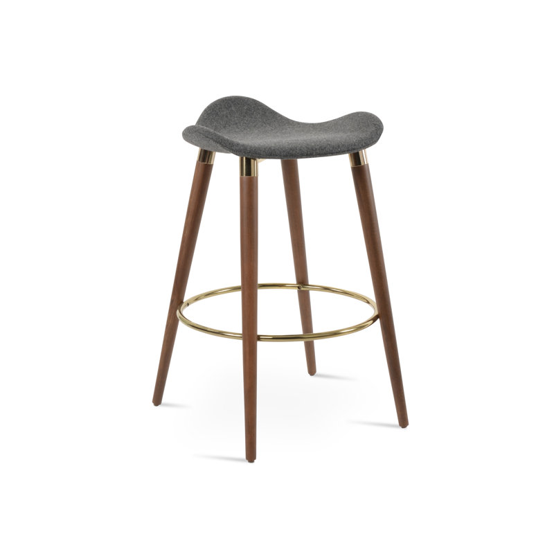Falcon GZ Wood Stool, Dark Gray, Short Stool (22" Seat Height)
