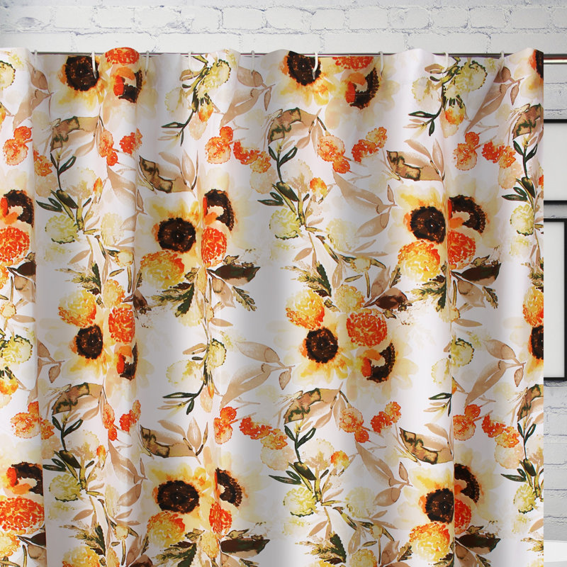 Rideau de douche Greeners Home Fashions Somerset - 72 po x 72 po Classic Floral Garden