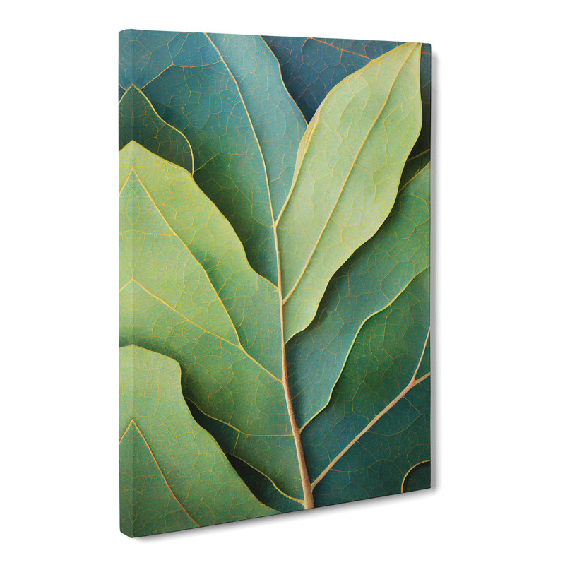 Pothos Ivy Leaf Expressionism Style Vol.3 - Wrapped Canvas, 50cm H x 35cm W x 3cm D