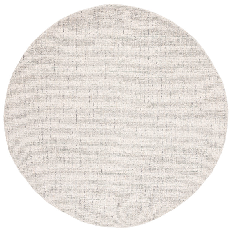 Tapis d'intérieur en laine touffeté à la main Esteban, Rond 4 pi
