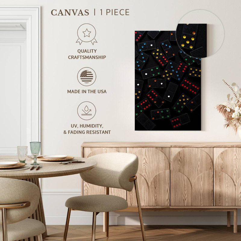 Senne Scattered Dominoes On Table, 24" H x 16" W