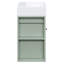Meuble-lavabo mural moderne de 20 po avec lavabo en céramique et porte en diamant Loamridge-123817845