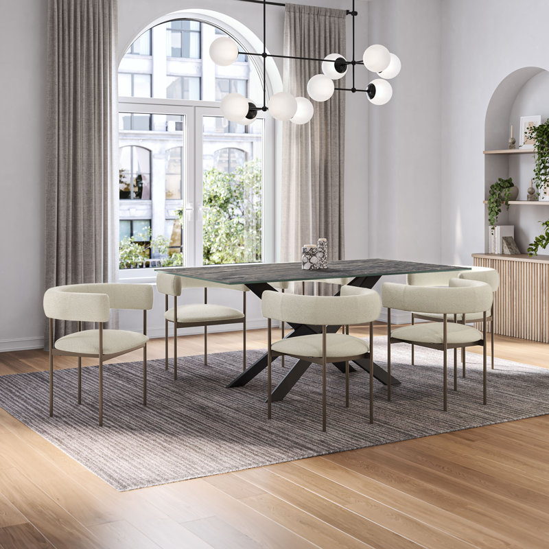 Corrigan Studio® Ramotar Dining Chair, Cream, Bronze