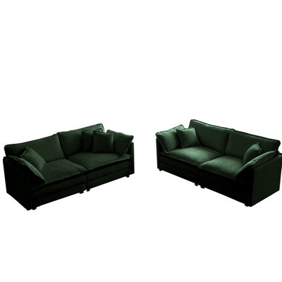 2 Living Room Furniture In Chenille. Wood Foundation, Comfortable Upholstery. Quality Sponge Filling, Versatile Seating Setup, Easy To Assemble With Chenille: Foundation. Fine Breathable Fabric.