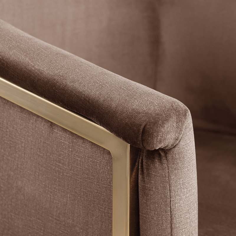 Fauteuil Izakeel, Velours brun