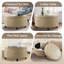 Repose-pieds rond avec rangement en similicuir Duanys-1534653987