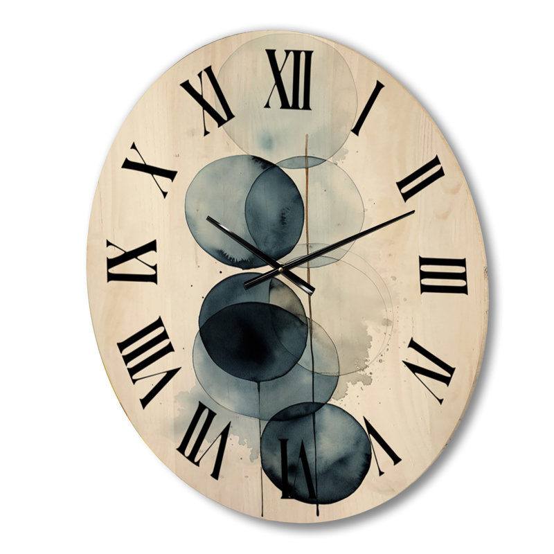Horloge murale en bois massif Rossitano, Grand