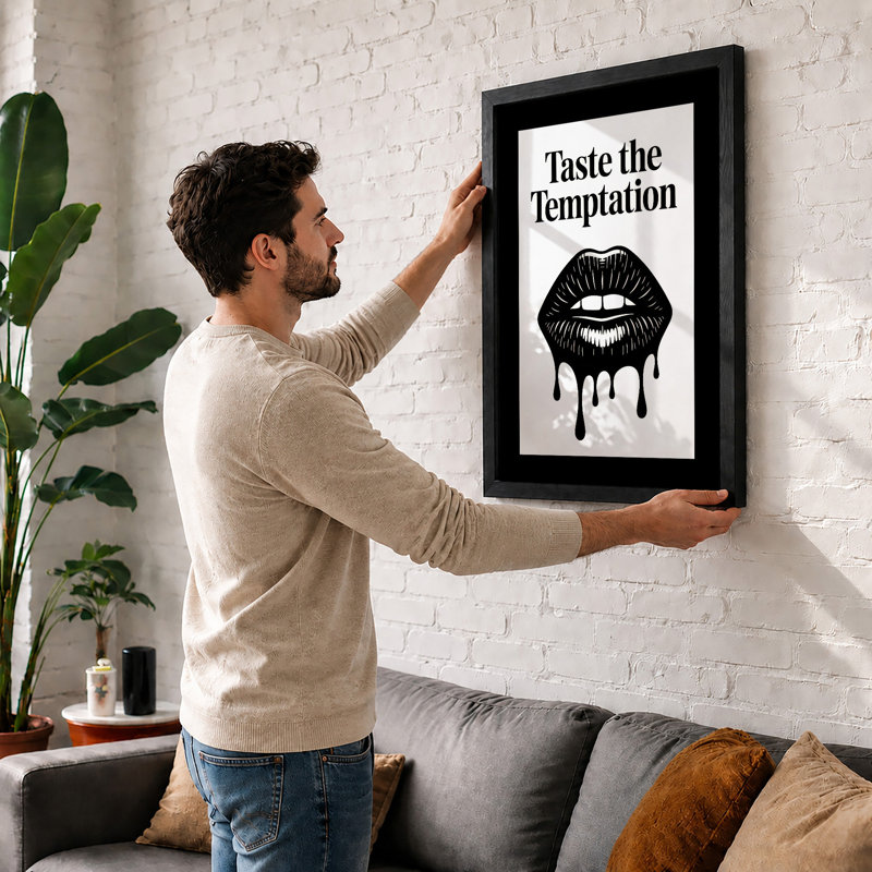 Taste the Temptation Modern - Framed Print, A3 - 42.0 x 29.7 cm, Unframed