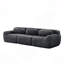 Tissu moelleux doux et moelleux de 114 po, canapé modulaire modulaire, conception ergonomique avec coussins décoratifs, raccordement à boucle à compression complète pour étude, cinéma maison-1223170622-1223170621