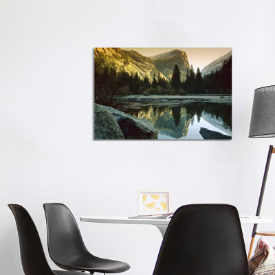 Mt Watkins Reflected in Mirror Lake, Yosemite National Park, California 1 Piece Wrapped Canvas Wall Art