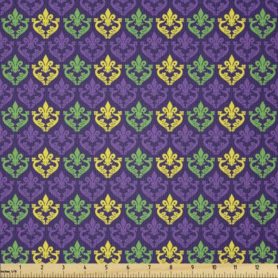 Chryste Mardi Gras Holiday Colours Tile Multi-Purpose Fabric