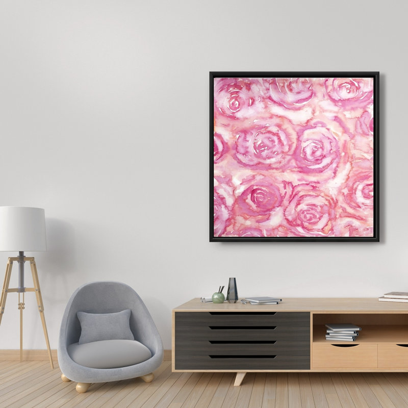 "Bouquet de roses à l'aquarelle" sur toile