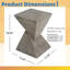Table d'appoint sculpturale en forme de sablier, MGO résistant aux intempéries, utilisation intérieure / extérieure-774348088-774348091