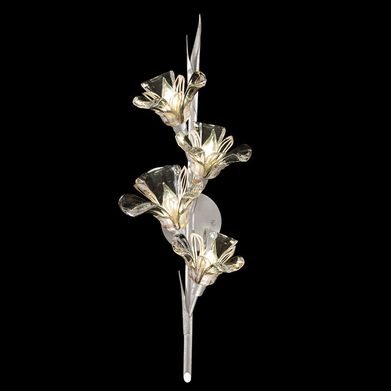 Azu 4 - Light Armed Sconce, Silver