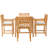 4 - Person Teak Wood Patio Dining Set with Square Table , Cushions Included