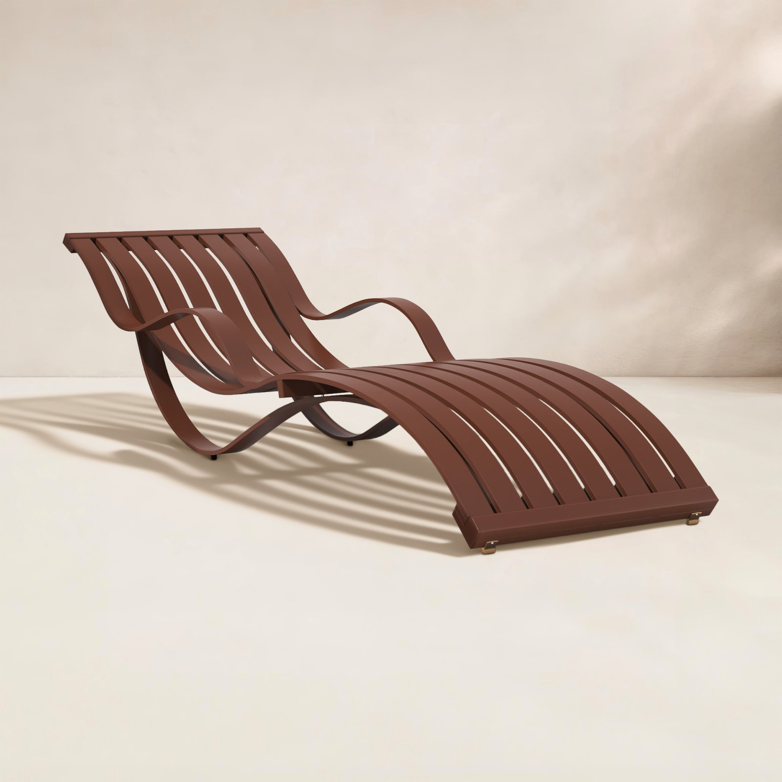 Hareton 31" Patio Chaise Lounge, Espresso