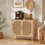 Buffet avec rangement, armoire de salle de bain décorative, avec deux portes et 4 compartiments de rangement, armoire avec pieds en bois massif, armoire pour vestibule, entrée, salon-60815499