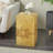 Cole And Grey Wood Square Cube Accent Table With Wood Grain Patterns