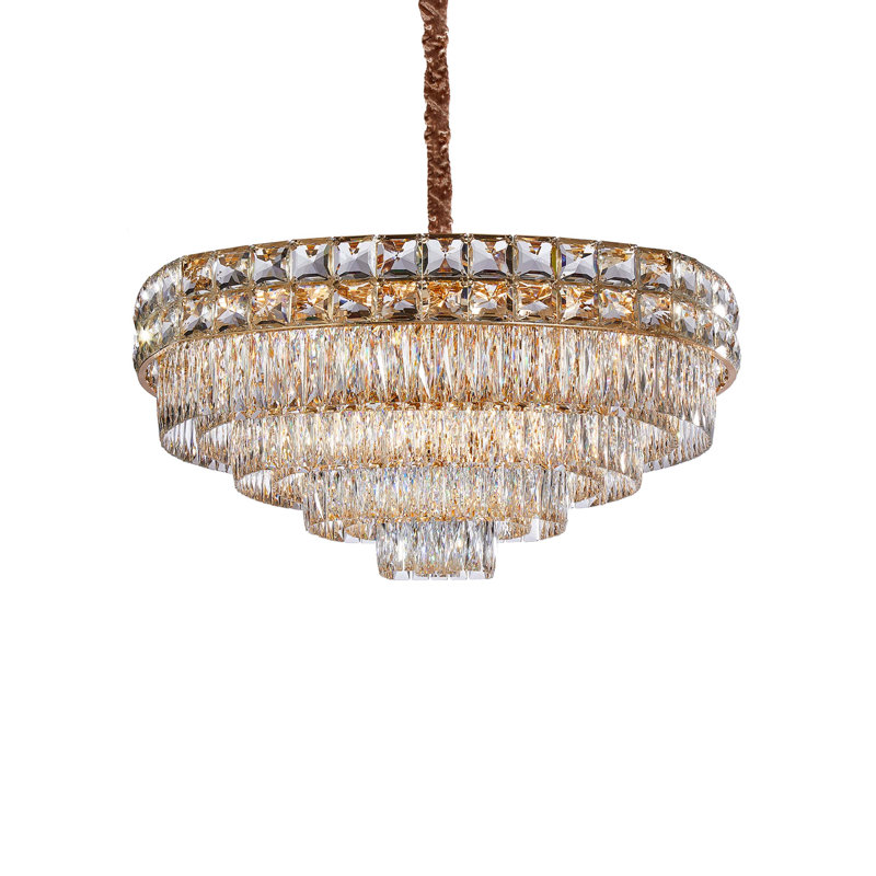 Soleil 22-Light Crystal Chandelier - Gold