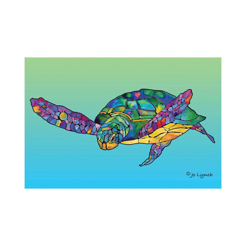 Sea Turtle Celebration 1 Piece Wrapped Canvas Wall Art