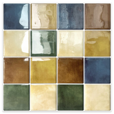 12" X 12" Peel & Stick Mosaic Tile,Vinyl Self Adhesive Tile for Kitchen Backsplash,10-sheet