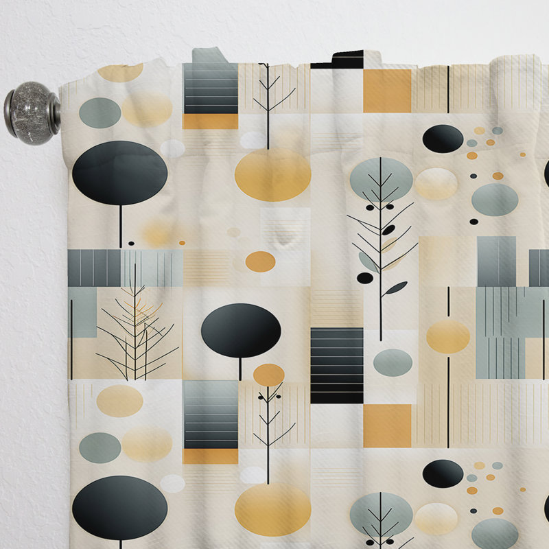 Scandinavian Harmony I - Rideau abstrait - Velours obscurcissant - 1 panneau, L 52 po x L 84 po
