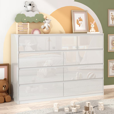 9 Drawer Dresser, High Gloss